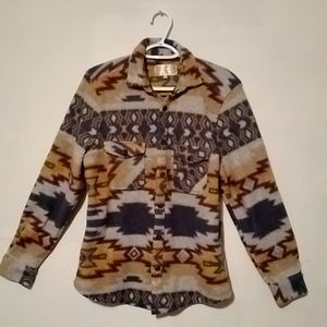 Raw Yarn Men's Southwest Print Button Down Shirt